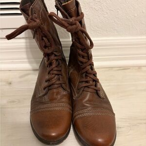 Steve Madden Brown Combat Boots